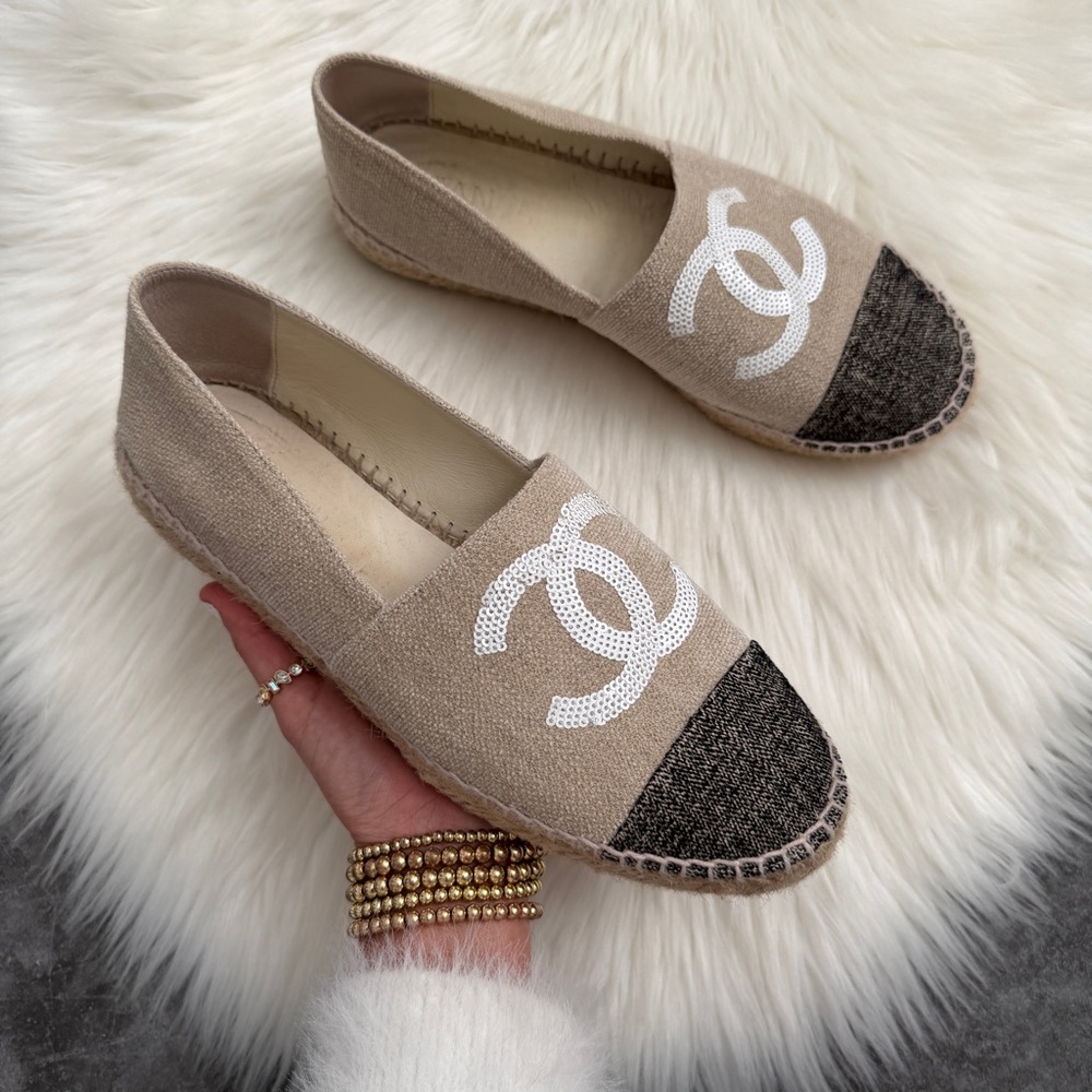 chanel sequins espadrilles size 40 - Picture 1 of 10
